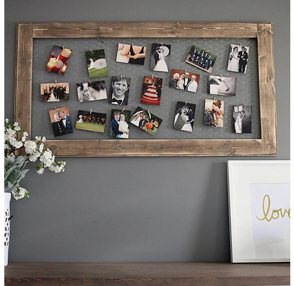 Fa keret fotókhoz 100x60 cm fa