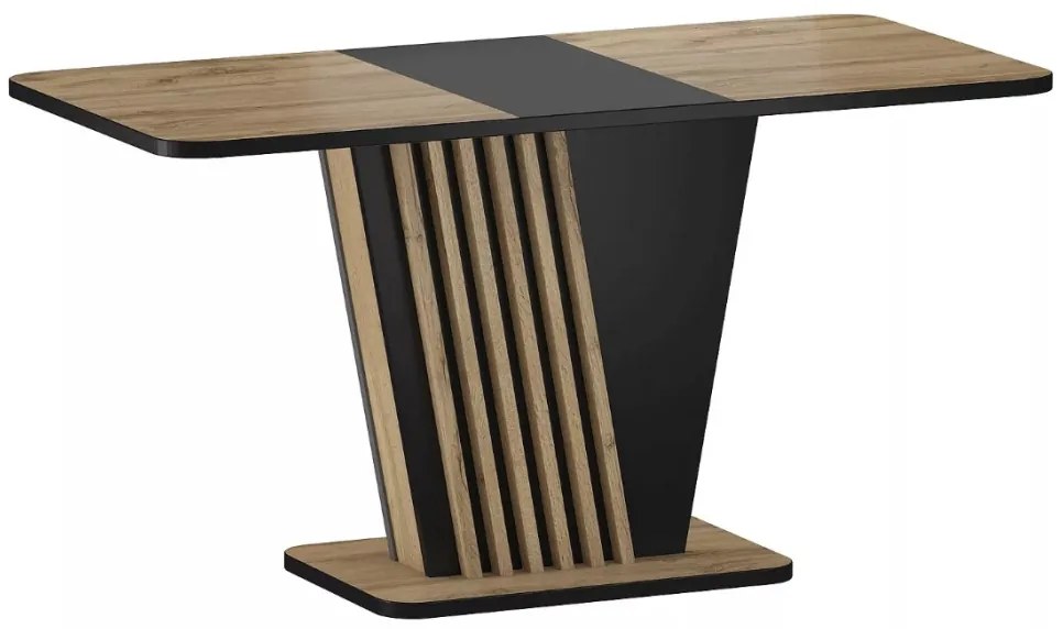 Nevio bővíthető étkezőasztal tölgy/fekete 125-170 cm