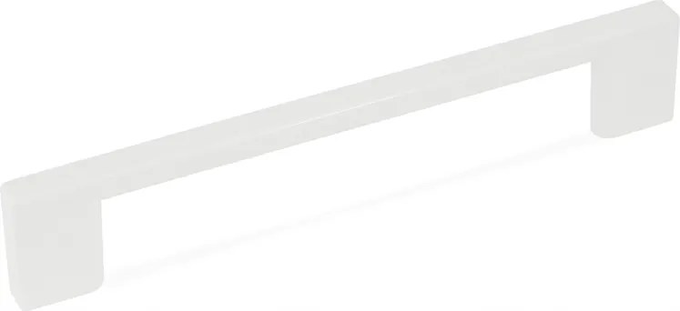 Bútorfogantyú Egyenes Vékony Fehér Fényes Fém 128 MM AR004