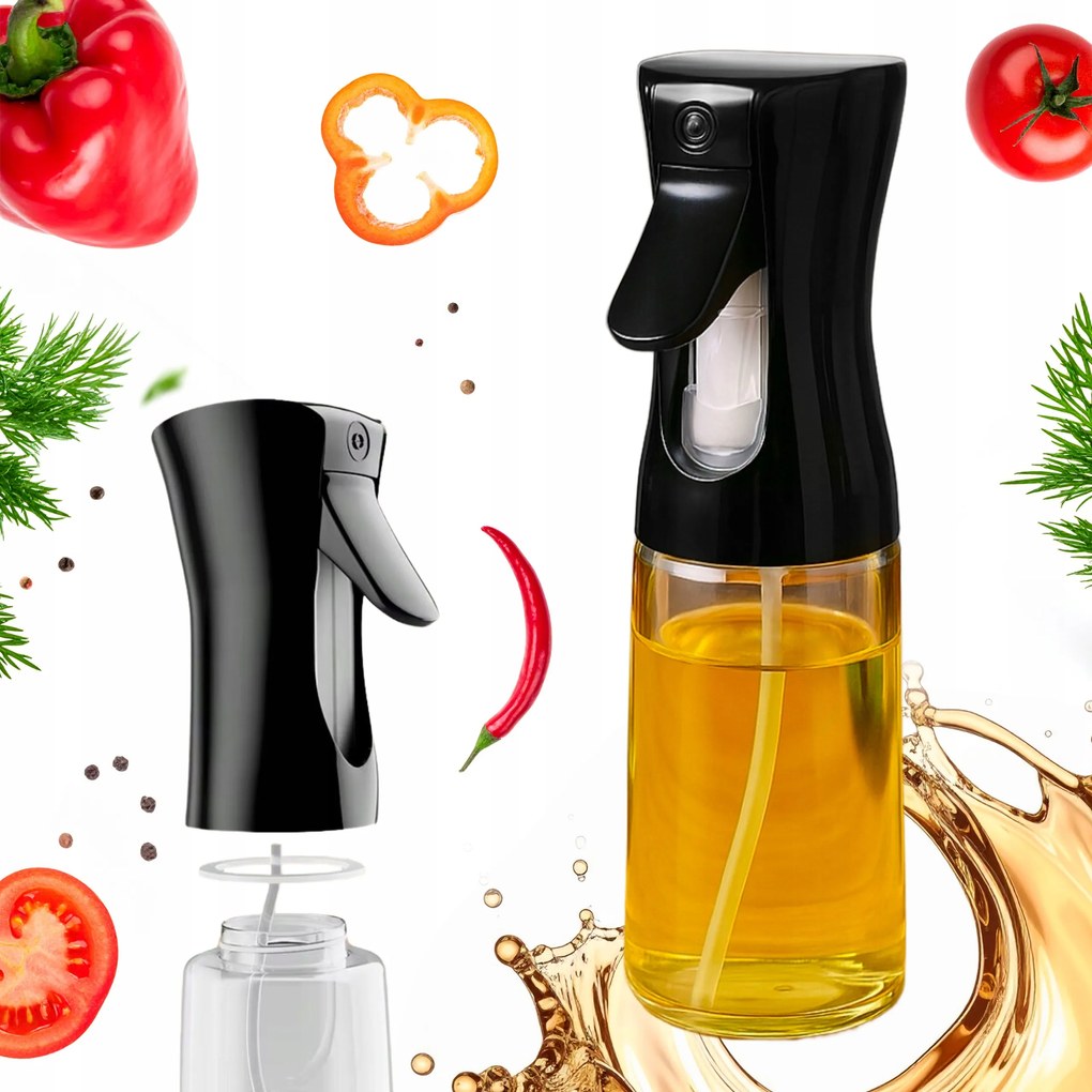 Olajszóró 200 ML Ecet Olaj Szórófej Adagoló Üveg Spray