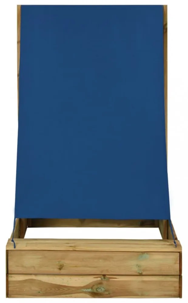 impregnált fenyőfa homokozó tetővel 80 x 60 x 97,5 cm