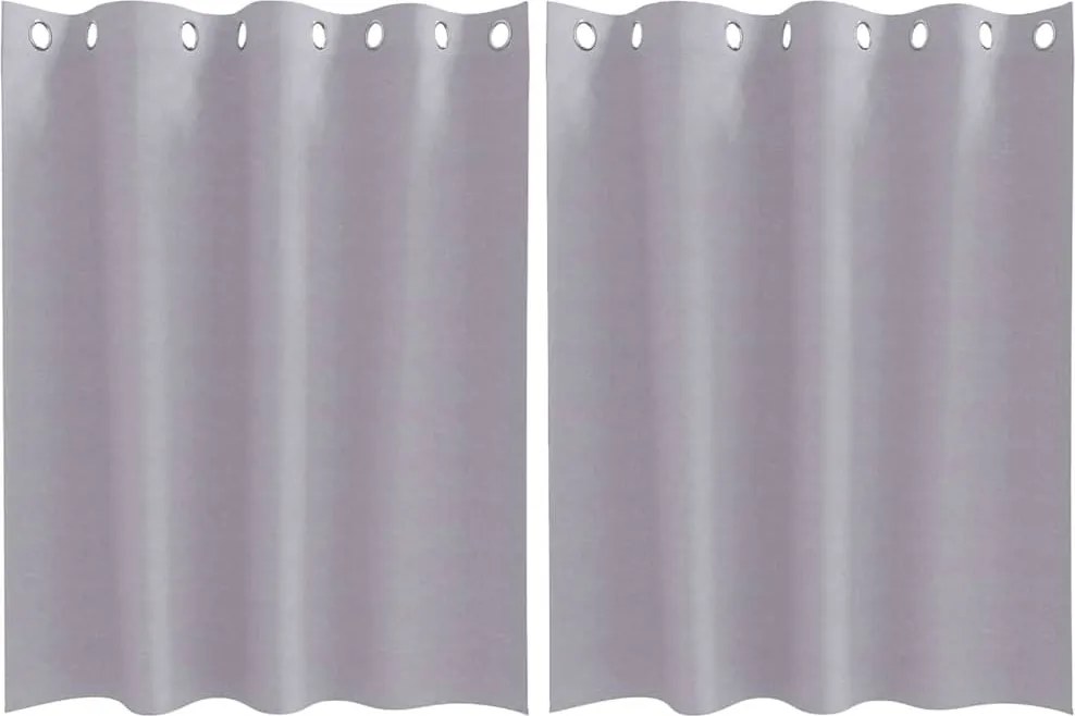 vidaXL Fekete Függöny Gyűrűkkel 2 pcs Fém Szürke 140 x 140 cm