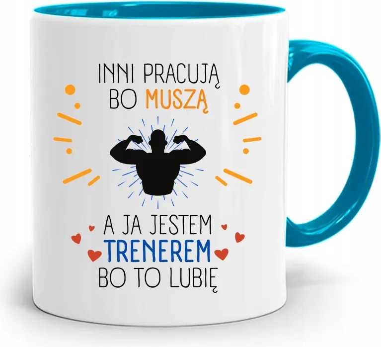 Edzőnőknek Edzőterem Bögre Kék, fényképes nyomott mintával