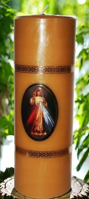 24/8cm Vastag méhviasz gyertya viaszgyertya 3 napos sötétséghez