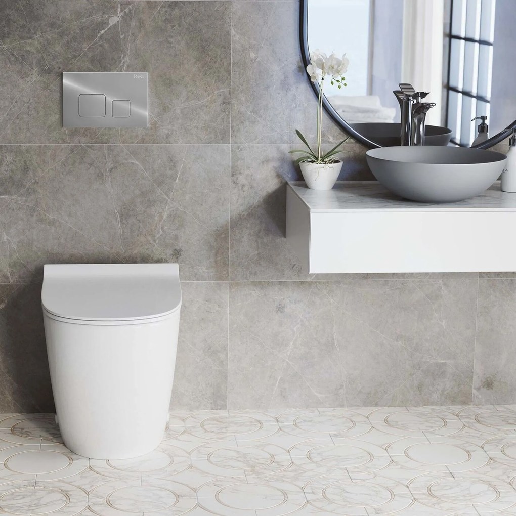 WC öblítő gomb F típusú Chrome