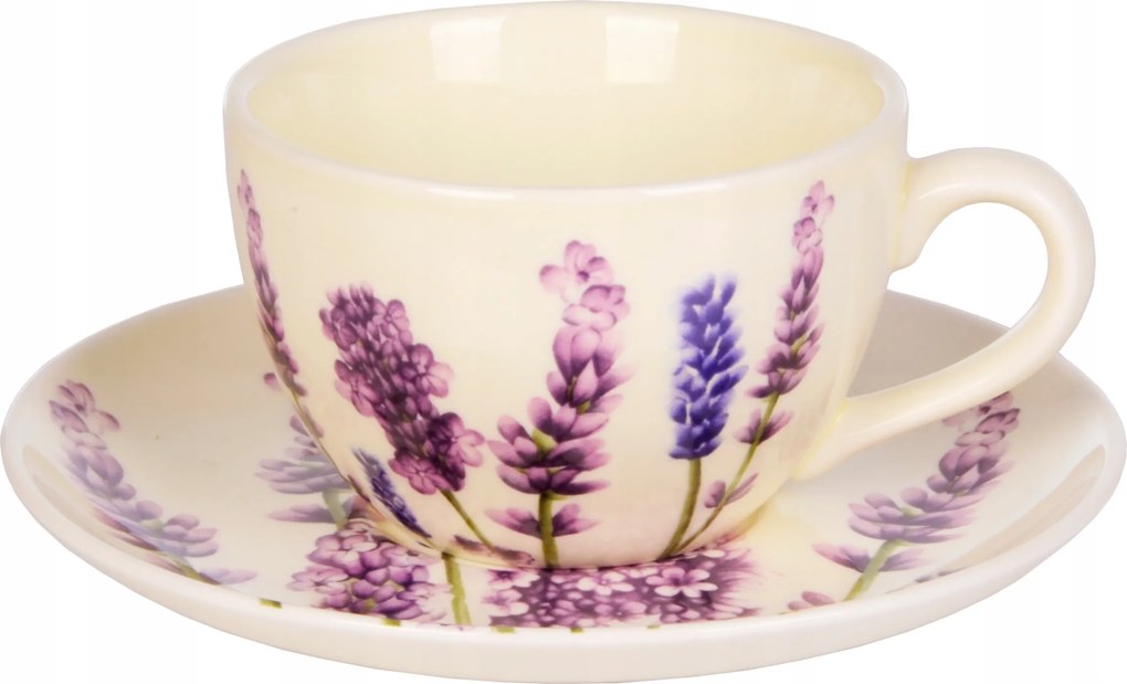 Csésze csészealjjal Levendula Bögre Ajándék