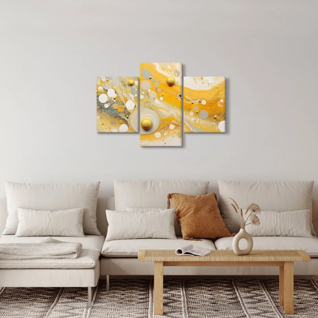 Kép - Absztrakt háttér arany díszítéssel (90x60 cm)