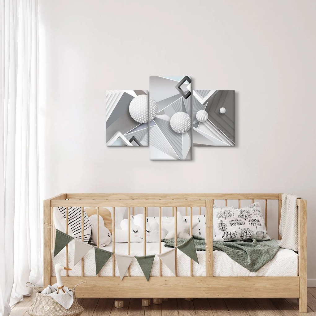 Geometriai absztrakt kép (90x60 cm)