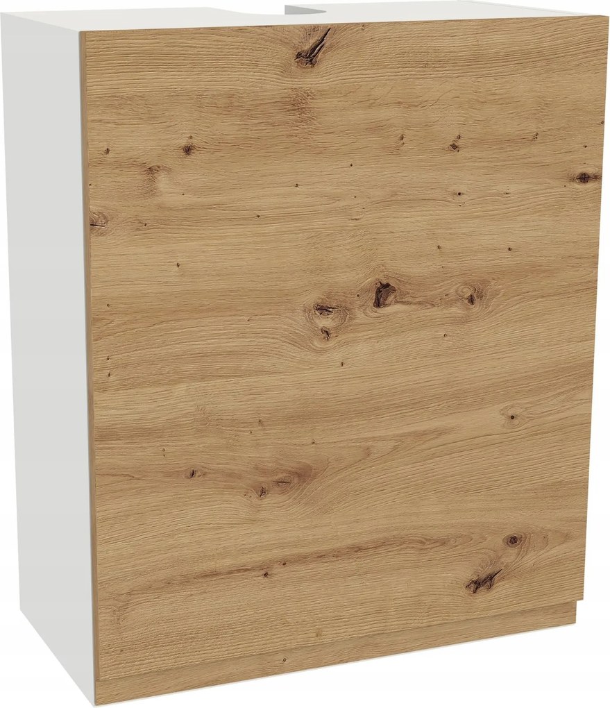 Felső páraelszívó szekrény 60/72 Frezo Fehér front Fogantyú nélküli tölgy Artisan