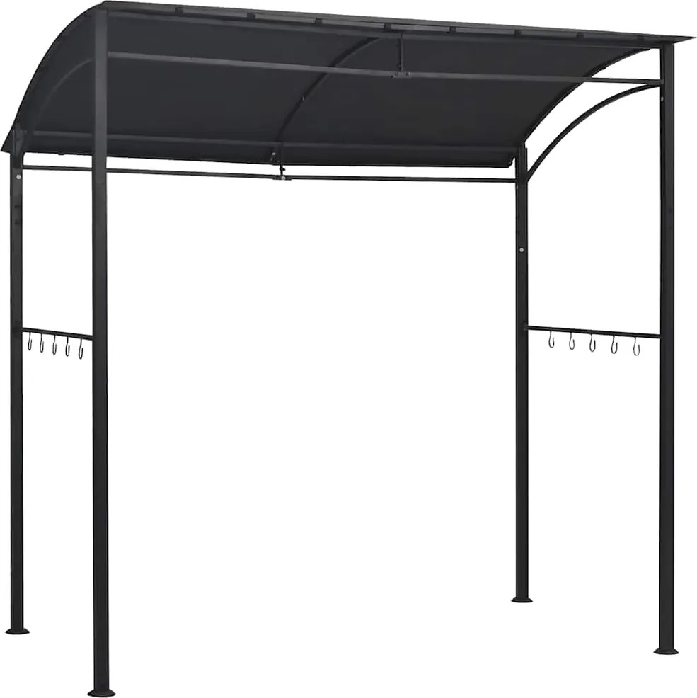 vidaXL antracitszürke acél grillpavilon 215 x 150 x 220 cm