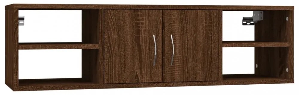 barna tölgyszínű szerelt fa fali polc 104 x 30 x 29 cm