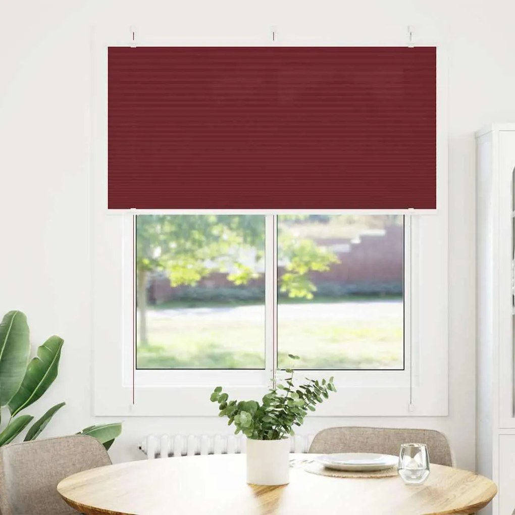 pliszírozott redőny Bordeaux piros 120x100 cm szövetszélesség