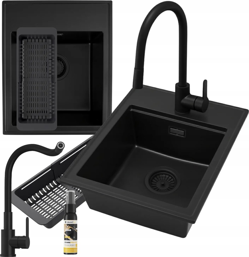 Konyhai gránit mosogató Lora konyhai szett Csaptelep Szifon Csepegtető