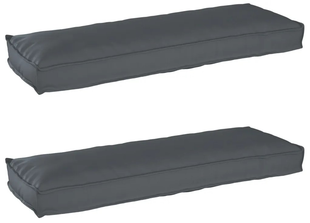 Raklap párna készlet 2 pcs Antracit 120 x 40 x 8 cm