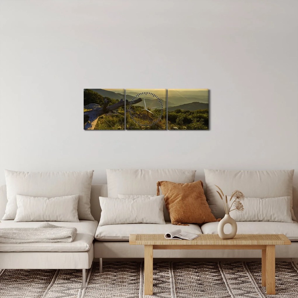 Kép - kilátás a tájra (órával) (90x30 cm)