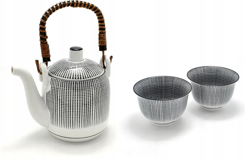 Teáskészlet, kancsó és 2 csésze Sedan Black