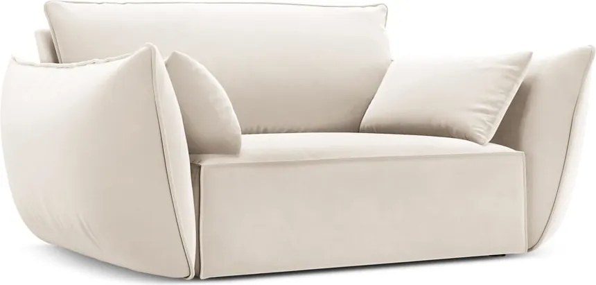 Bézs bársony fotel Vanda – Mazzini Sofas