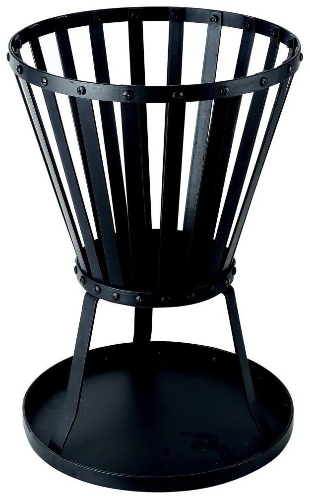 Hordozható fa tábortűz 50x35 cm fekete