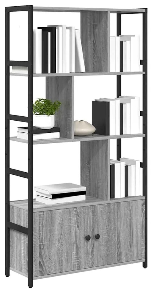 Könyvespolc Szürke sonoma 80 x 30 x 155.5 cm Faanyag