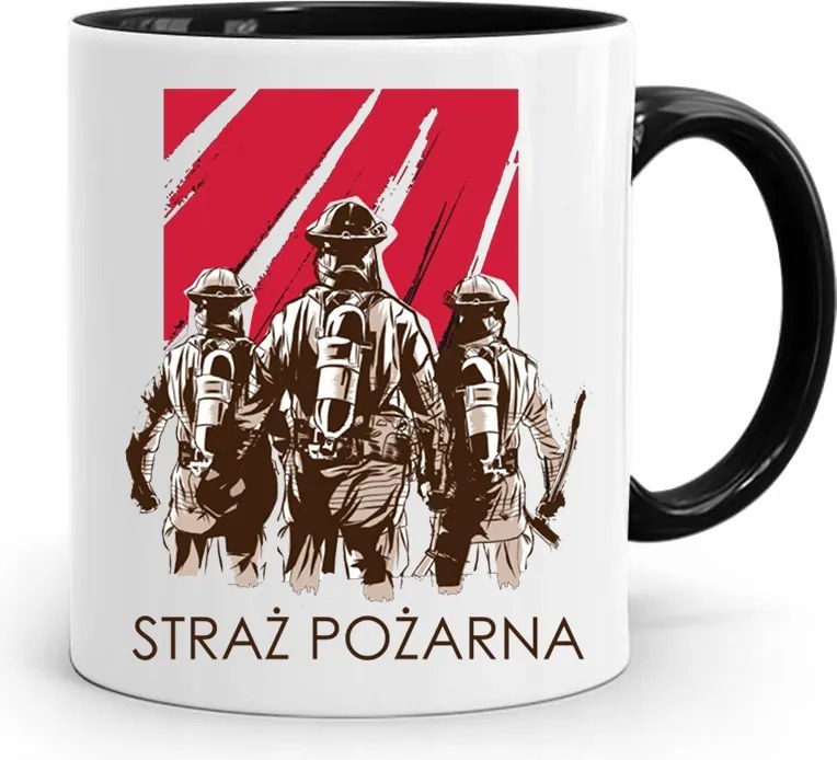 Fekete Bögre Tűzoltóknak, fényképes nyomattal