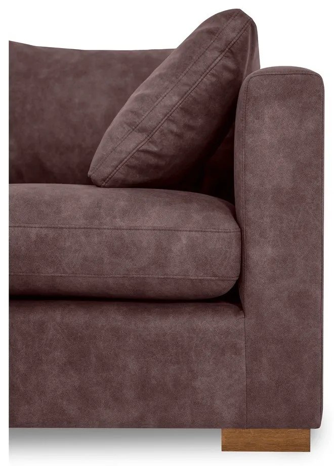 Sötétbarna bőrutánzat sarokkanapé (bal oldali) Hamburg – Scandic