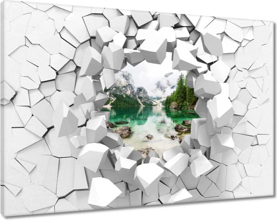 Vászonkép 90x60 Hegyi tó