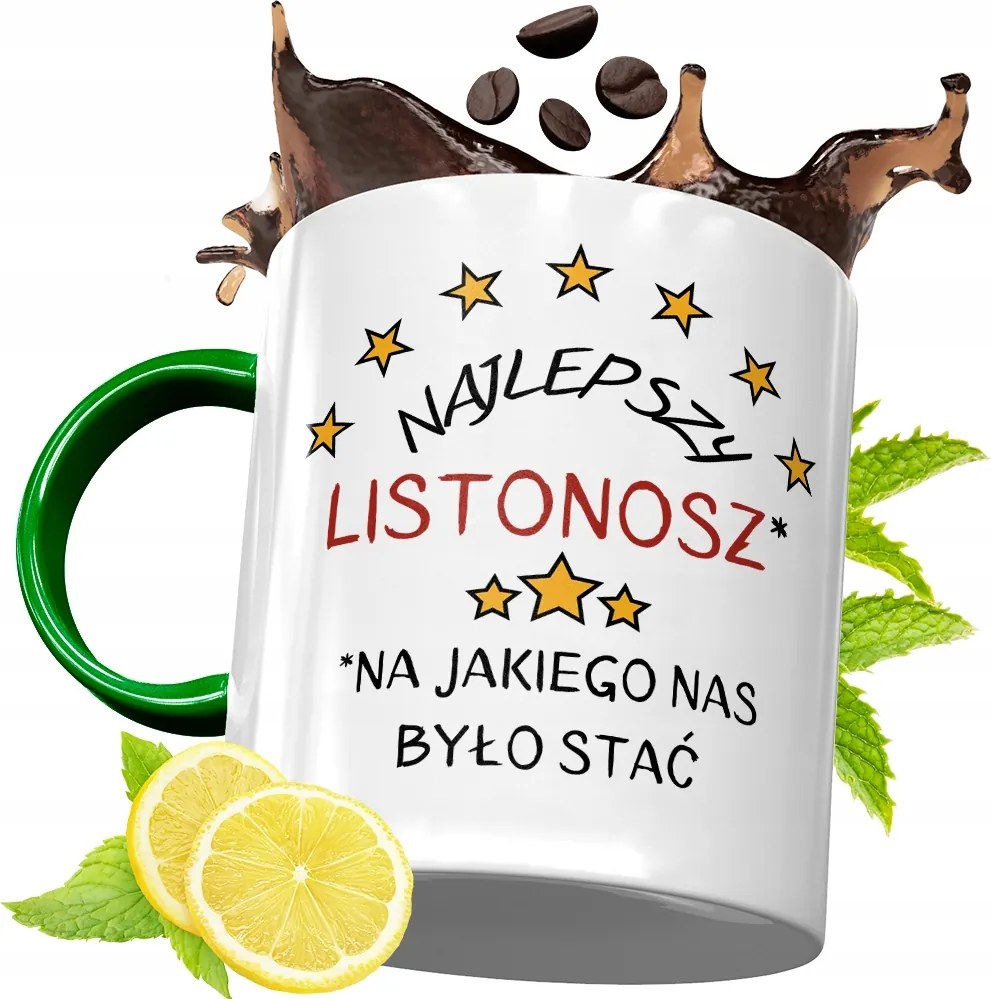 Zöld Bögre Postásnak Születésnapi Ajándék Nyomtatott Fényképpel