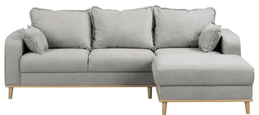 Világosszürke sarokkanapé (jobb oldali) Beata – Ropez
