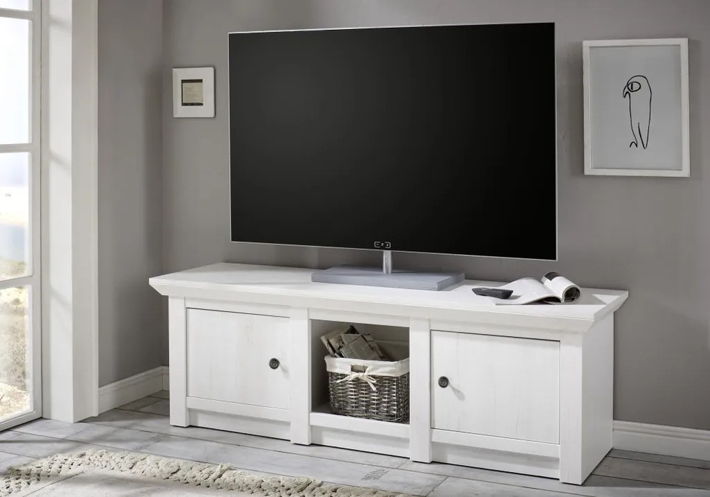 Westerland TV állvány fehér fenyő