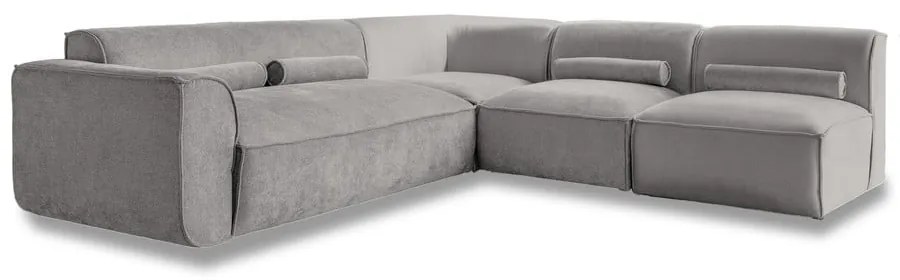 Világosszürke sarokkanapé (jobb oldali) Flex Felix – Miuform