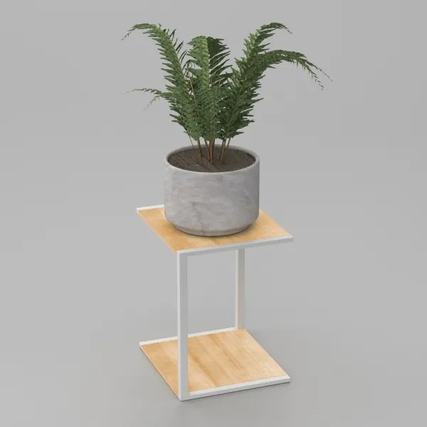 Virágállvány 40x30x34 cm fehér