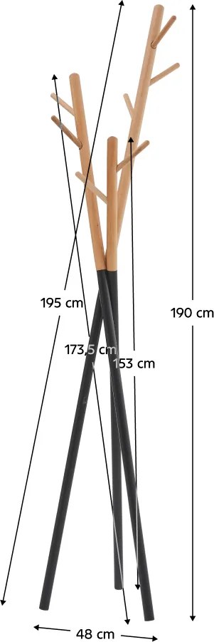 Fogas, fekete/természetes, ELVAR