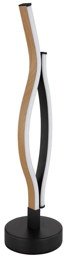 Globo 67206TW - LED Asztali lámpa GERONIMO LED/12W/230V fekete/barna