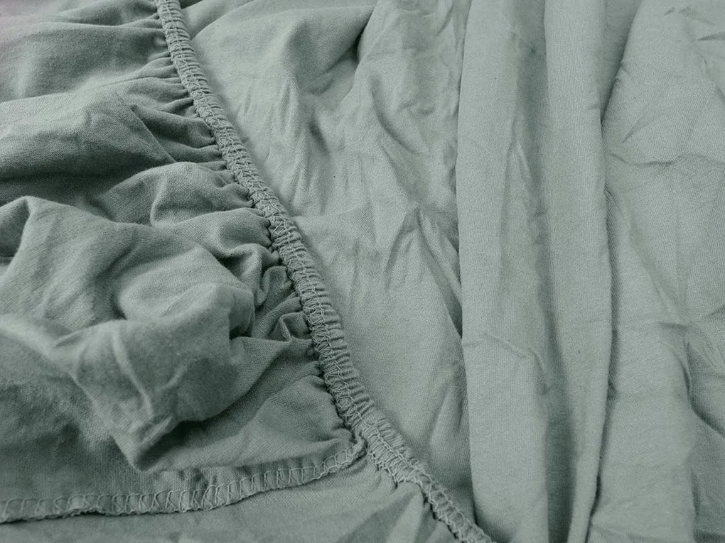 Jersey gyerek lepedő kiságyba mentol 70 x 140 cm