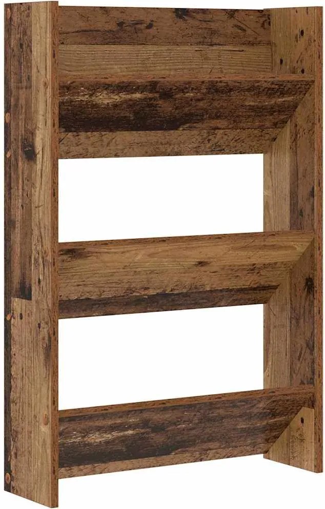 vidaXL Cipőszekrény polcokkal Öreg fa 60 x 18 x 90 cm Faanyag