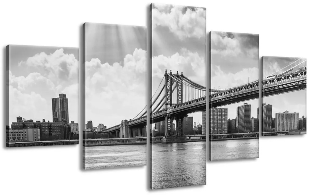 Gario Vászonkép Brooklyn New York - 5 részes Méret: 125 x 70 cm