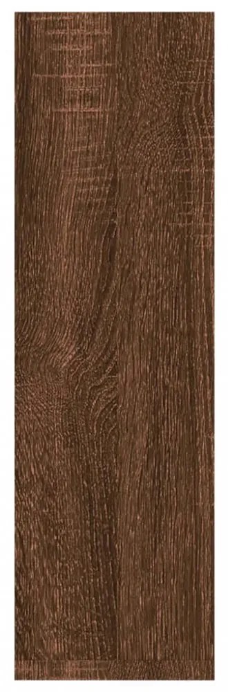 2 db barna tölgyszínű szerelt fa fali kockapolc 50 x 15 x 50 cm