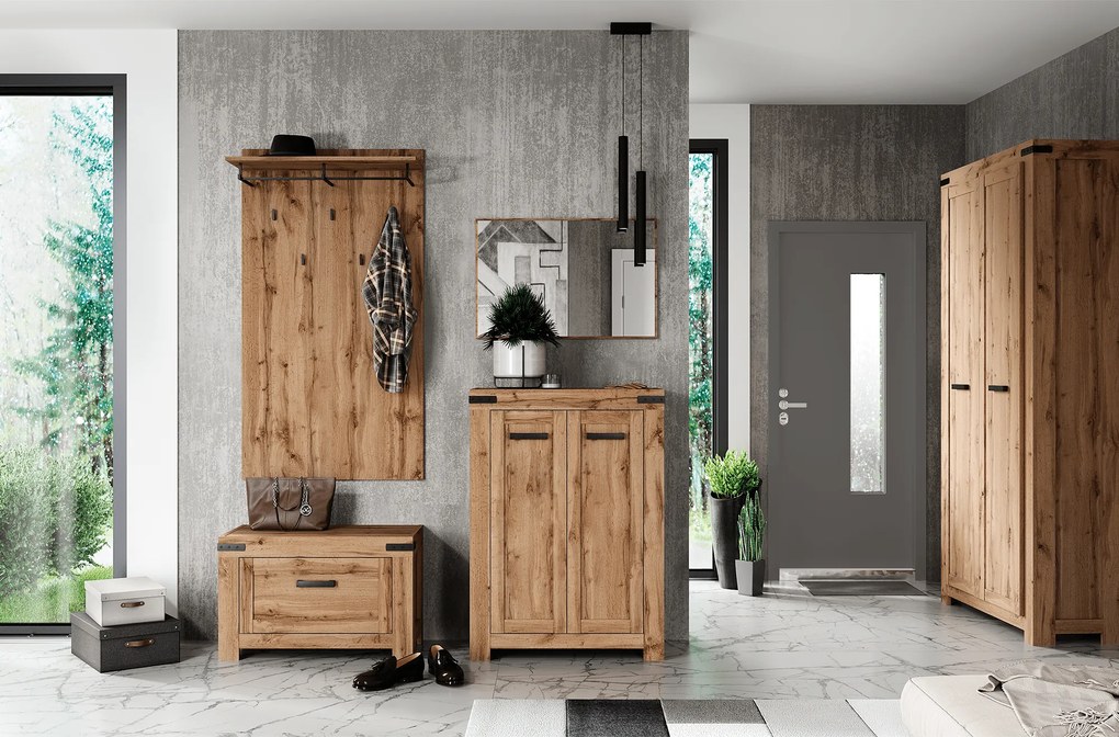 Szekrény 2D1S, wotan tölgy, MORATIZ