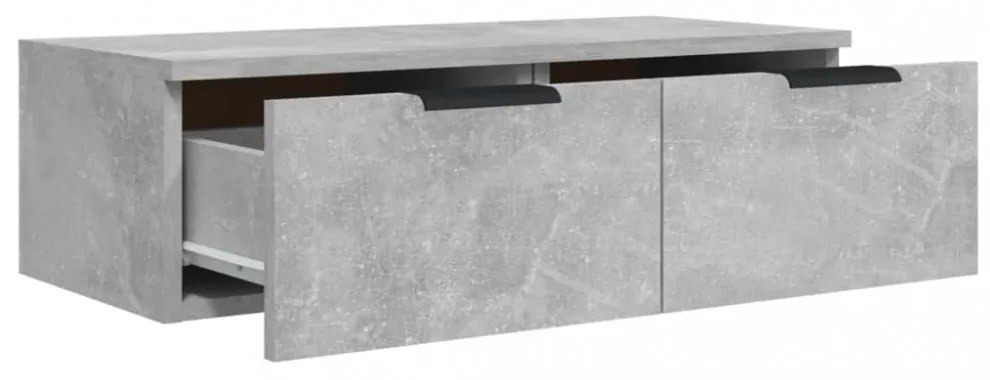 betonszürke szerelt fa faliszekrény 68 x 30 x 20 cm