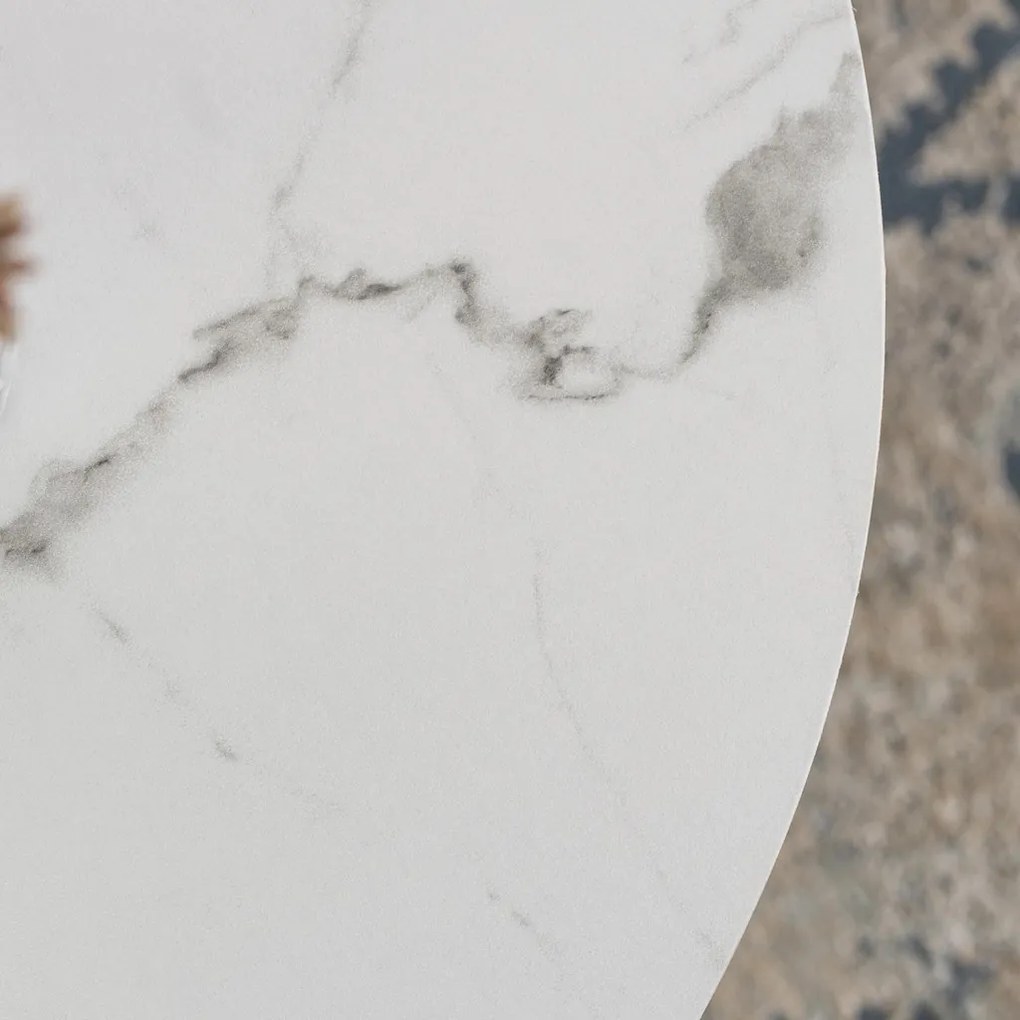 Stolik CLIFF Biały márvány/Złoty