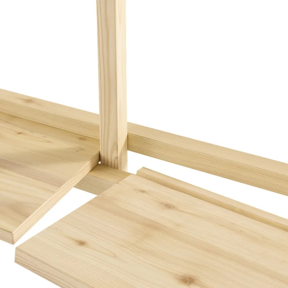 Natúr színű borovi fenyő fali könyvespolc 66x127 cm Groove – Karup Design