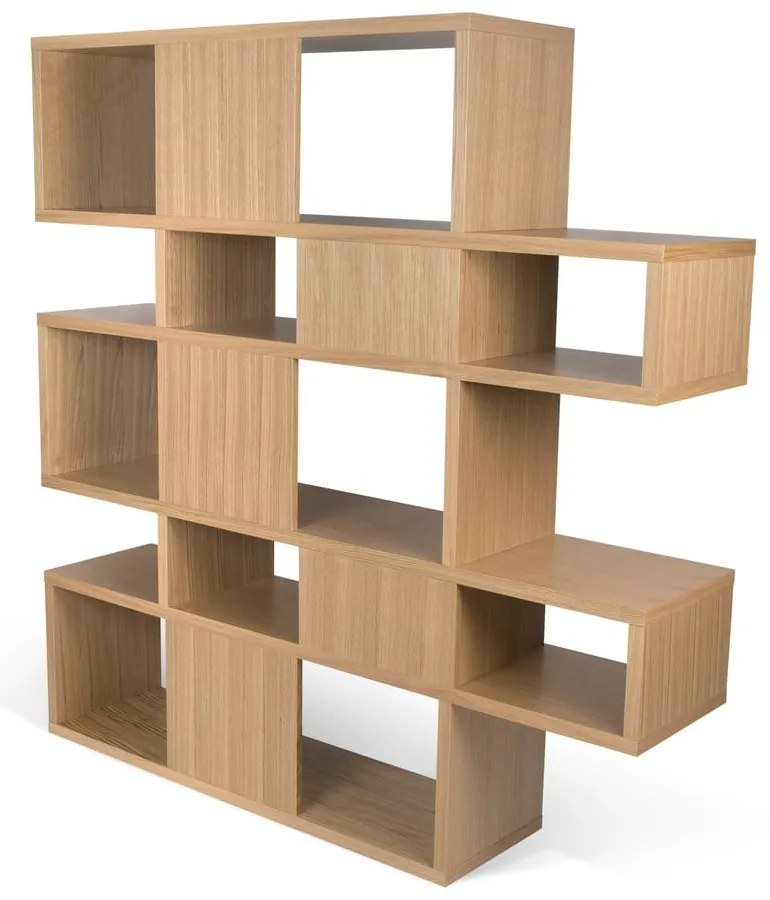 London könyvespolc tölgyfa dekorral, 34 x 160 cm - TemaHome