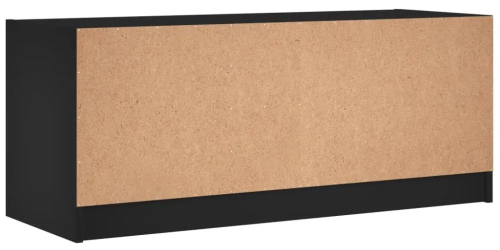 fekete TV-szekrény üvegajtókkal 102 x 37 x 42 cm