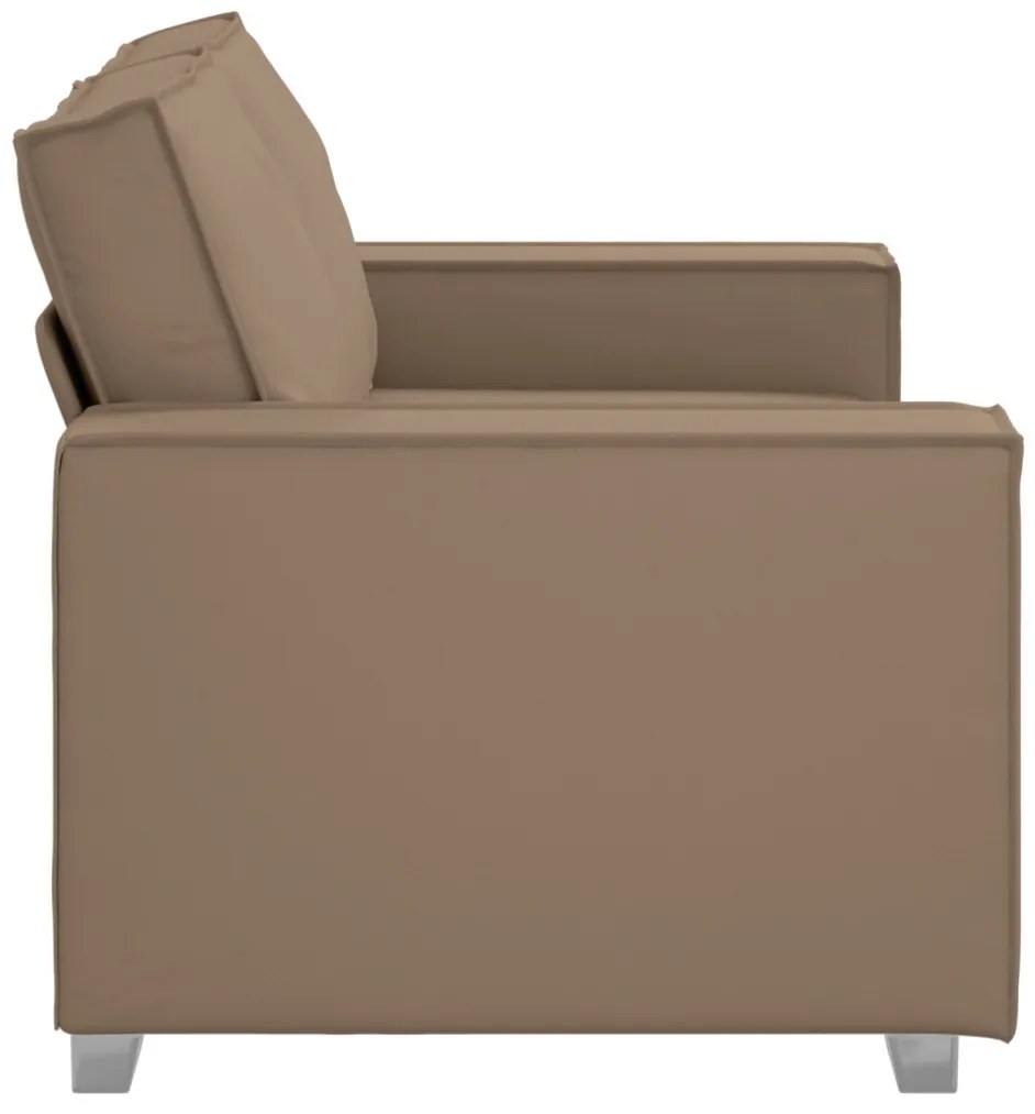 120 cm-es Loveseat Kanapé párnával Cappuccino Műbőr