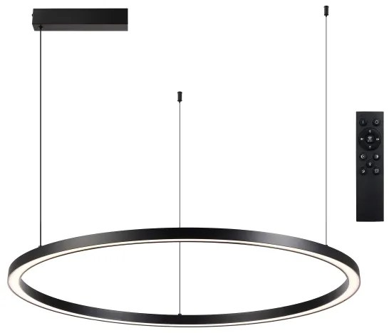 Brilagi - PORTOFINO kábellel függesztett, fényerőszabályozható LED csillár LED/98W/230V fekete + távirányító