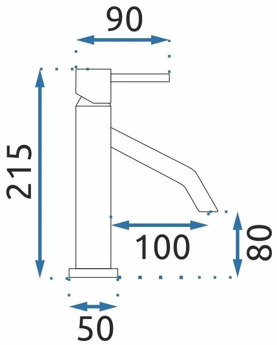 Rea Level, mosdó csaptelep, fekete, REA-B2046