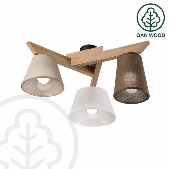 Brilagi - LED  Felületre szerelhető csillár  ANTHONY 3xE14/40W/230V tölgy