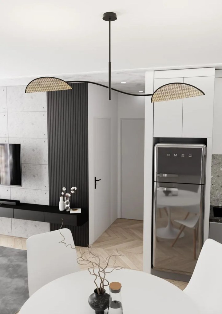 Emibig modern mennyezeti lámpa lotus barna fekete emi1463/2