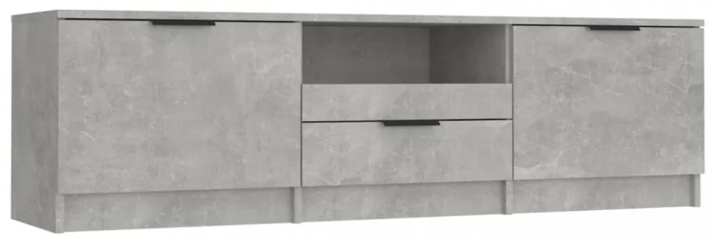 betonszürke szerelt fa TV-szekrény 140x35x40 cm