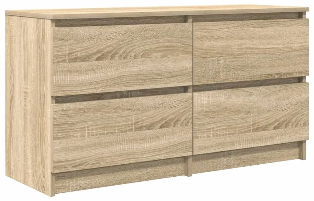 sonoma tölgy színű szerelt fa TV-szekrény 100x35x54 cm